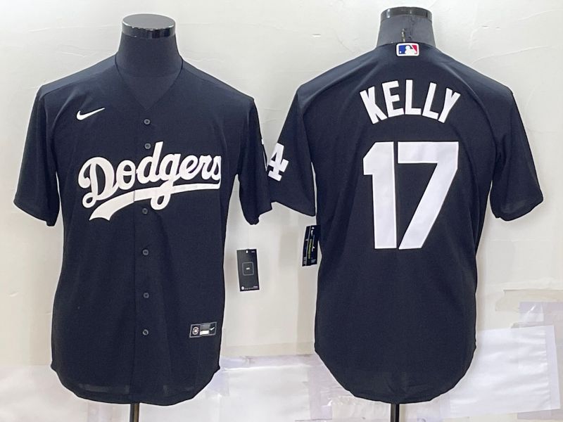 Men Los Angeles Dodgers #17 Kelly Black Inversion Nike 2022 MLB Jersey->los angeles dodgers->MLB Jersey